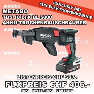 Metabo TBS 18 LTX BL 5000 Speed Fix 57 Akku-Trockenbauschrauber