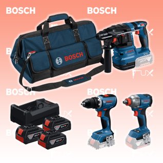 Bosch Professional 3 tlg. Combo Kit 18V GSR + GDX + GBH